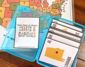 U.S. States and Capitals, Printable Flashcards. United States, State Cards, U.S. Geography, Homeschool Activity, Social Studies, CC Cycle 3