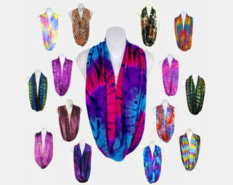 Tie-Dye Infinity Scarves, Shawls