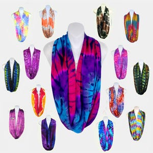 Tie-Dye Infinity Scarves, Shawls