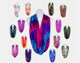 Tie-Dye Infinity Scarves, Shawls