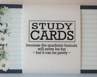 Study Cards in Floral Print