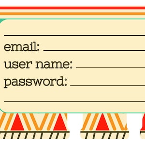 Rolodex Cards - Tribal Print - Password