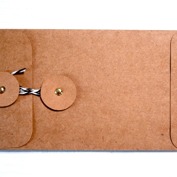 Kraft Envelope with Twine Closure Kit