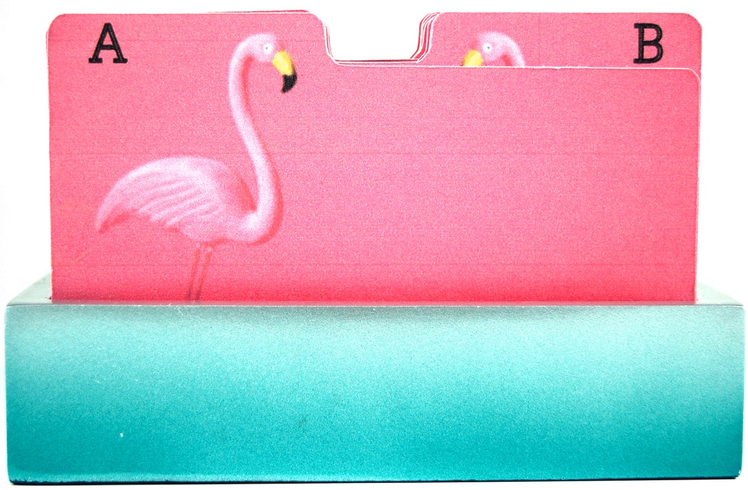 Rolodex Dividers 1 Letter per Card - Pink Flamingo - Etsy