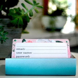 3 x 5 cartões de senha Rolodex em rosa gasto - tamanho grande 3" x 5"