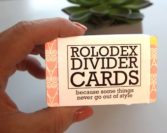 Mini Rolodex Dividers - 1 Letter Per Card - Multi Pattern