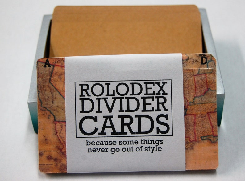 Rolodex Divider Cards - Vintage United States Map - Etsy