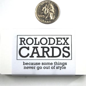 Mini Cartões Rolodex - Frente e Verso Branco