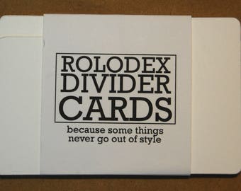 Karty rozdzielające Rolodex - białe