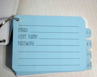 Password Keeper Refill Cards