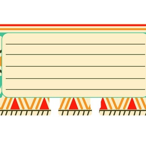 Karty Rolodex - Nadruk plemienny - Liniatura