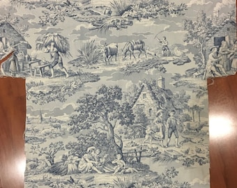 Rare 19th Century French Cotton Scenic Toile Printed Fabric