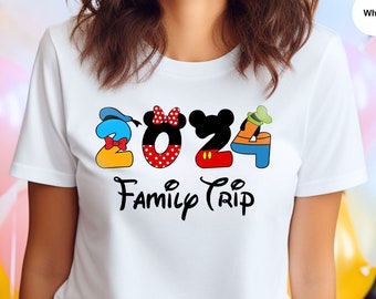 Disney Family Trip 2024 T-Shirt, Disney World 2024 Shirt, Disney Mickey Minnie Mouse Shirt, Disneyland Kingdom Shirt, 2024 Family Trip SL607