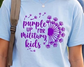 Military Children Awareness Shirt, Purple Up For Military Kids Toddler Shirt, Month Of The Military Child Shirt, Military Kids Gift, SL5758