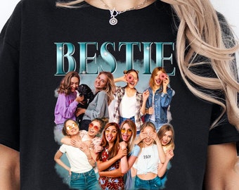 Customized Bootleg Shirt, Bestie Shirt, Custom Bootleg Rap Tee, Gift for Besties, Mother&#39;s Day Gift, Personalized Photo Sweatshirt, SL3641