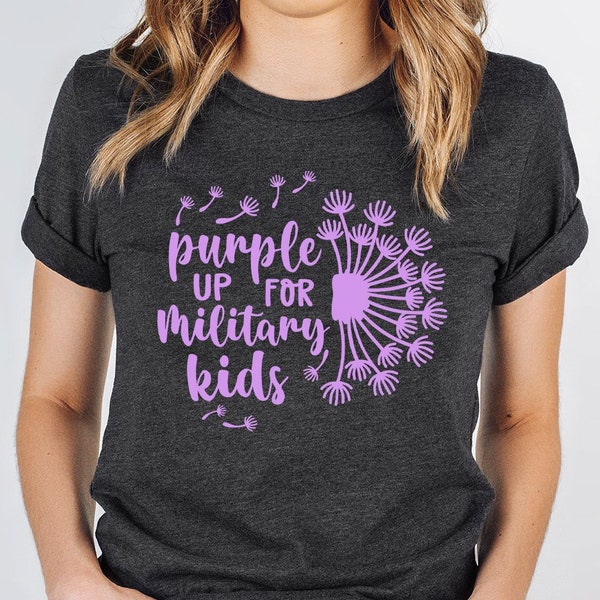 Military Children Awareness Shirt, Purple Up For Military Kids Toddler Shirt, Month Of The Military Child Shirt, Military Kids Gift, QB1046