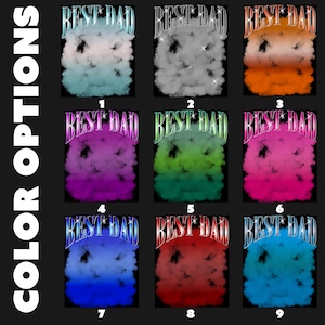 a set of six different colored tie dyes