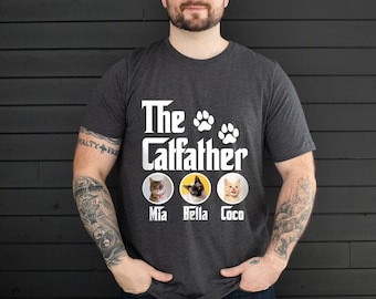 The Cat Father Shirt, Catfather Tshirt, Best Cat Dad Ever T-Shirt, Father's Day Shirt, Gift for Dad, Cat Lover Gift for Dad, SL2513