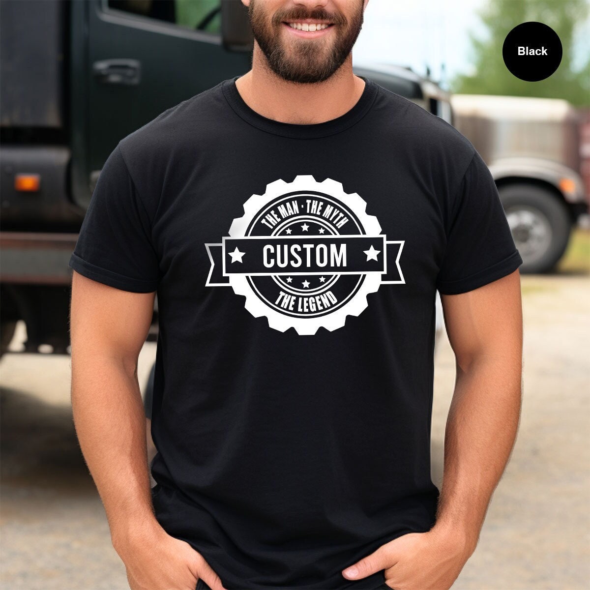 Custom the Man the Myth the Legend Shirt, Personalized Fathers Day