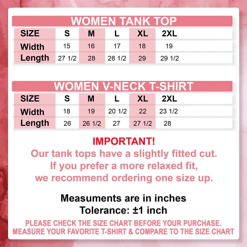 a women's tank top size guide