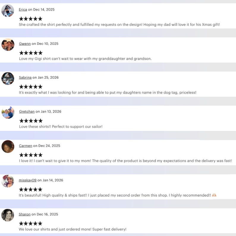 a collection of customer reviews for a product, specifically a shirt, with varying ratings and feedback. The reviews express satisfaction with the product, with some mentioning the shirt's quality and the ease of ordering. The image does not contain any text that can be described in more detail, as it is a collage of individual customer reviews.
