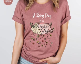 A Rainy Day Special Gift to Readers, Book Reader T-Shirt, Reading Lover T Shirt, Book Lover Gift, Book Club Shirt, Bookworm Shirt, SL0342