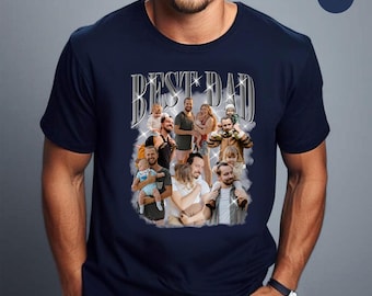Dad Customized Bootleg T-Shirt, Custom Dad Shirt, Custom Photo Shirt, Best Dad Ever Shirt, Father's Day, Your Vintage Design Bootleg Rap Tee