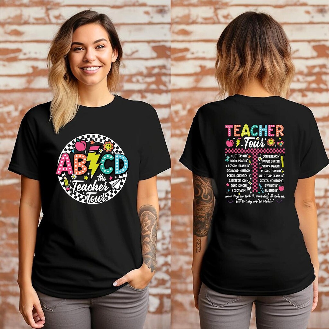 ABCD Teacher Tour Shirt, Teacher Team Shirts, Back to School Tshirt ...