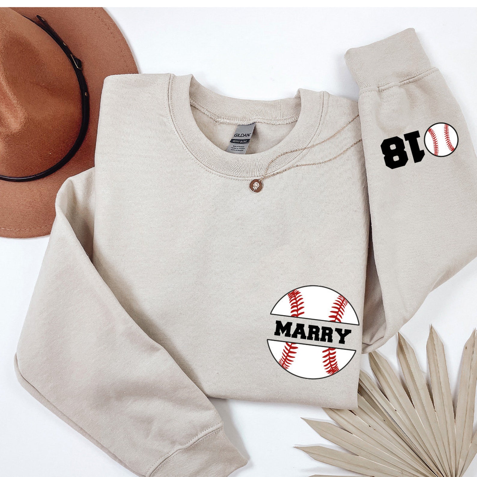 Personalized Baseball Sweatshirt, Player Name and Number Hoodie, Custom