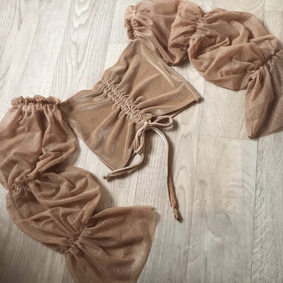 glitter bardot top