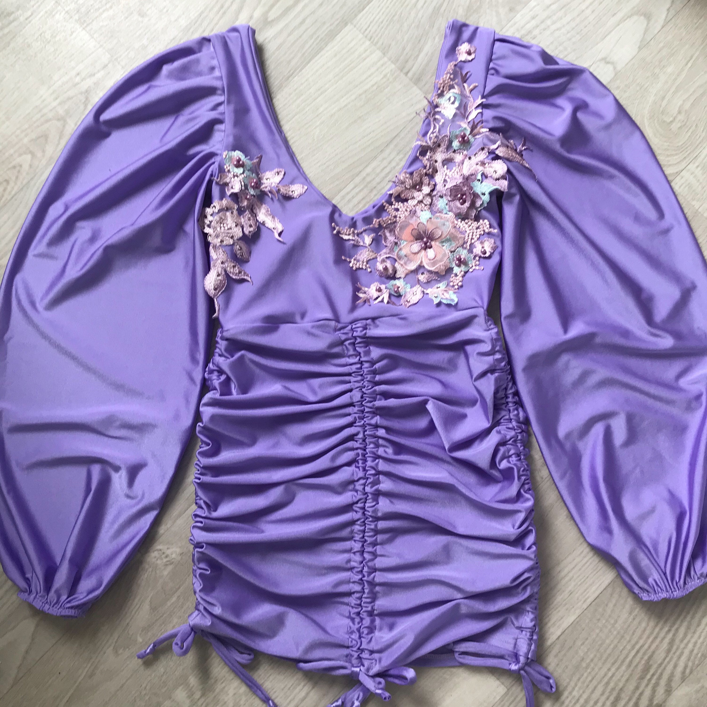 Image of The Leticia D Flower Embroidered Dress