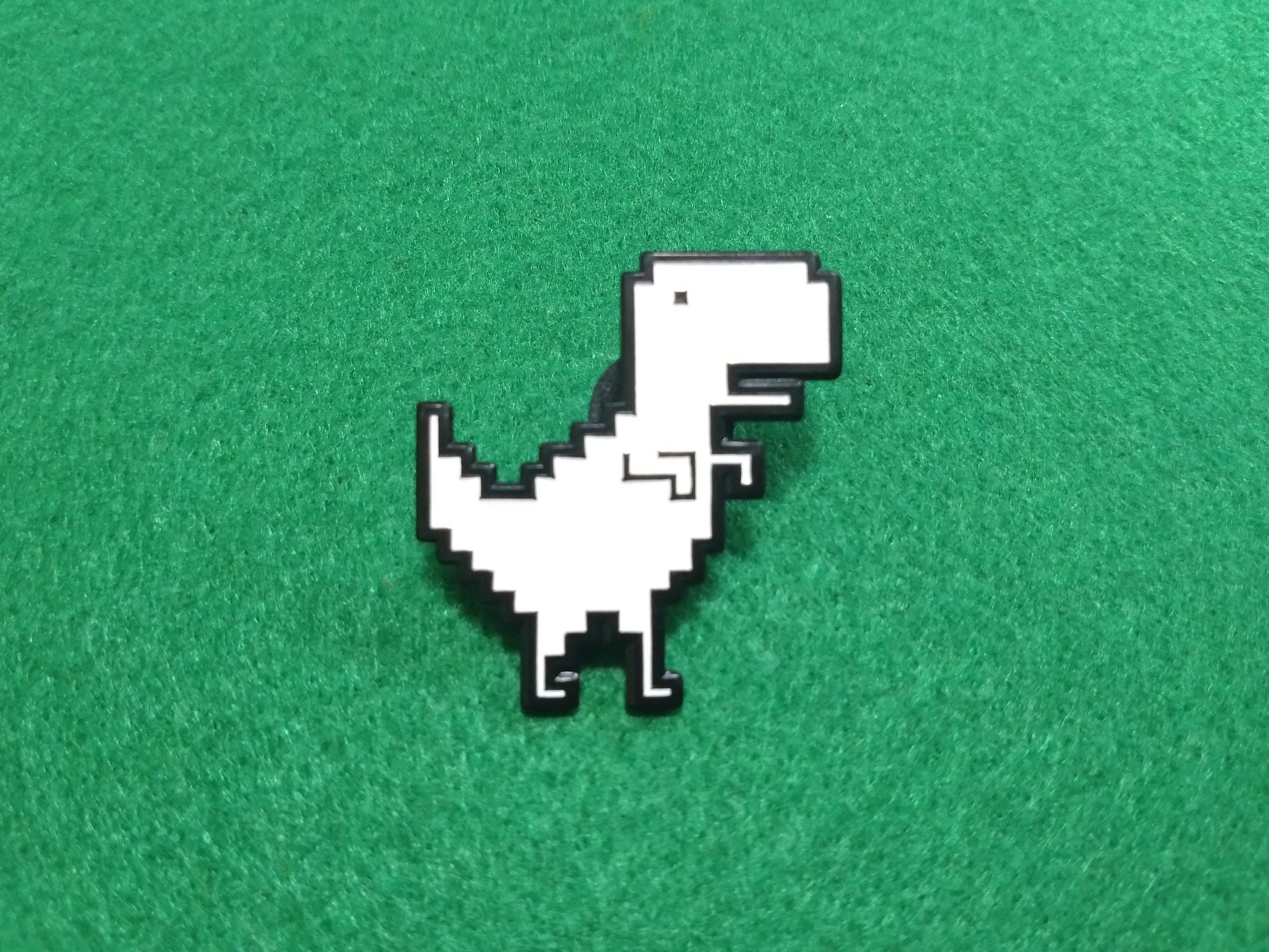 Chrome Dino/t-rex/dinosaur Fridge Magnet 3d Printed. A Great 