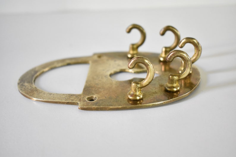 Vintage Brass Key Holder/wall Mounted Key Holder/lock/jewelry Etsy