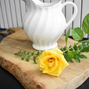 Vintage White Swirl Pattern Creamer, White Pitcher, Silver Rimmed Creamer   (PG185)