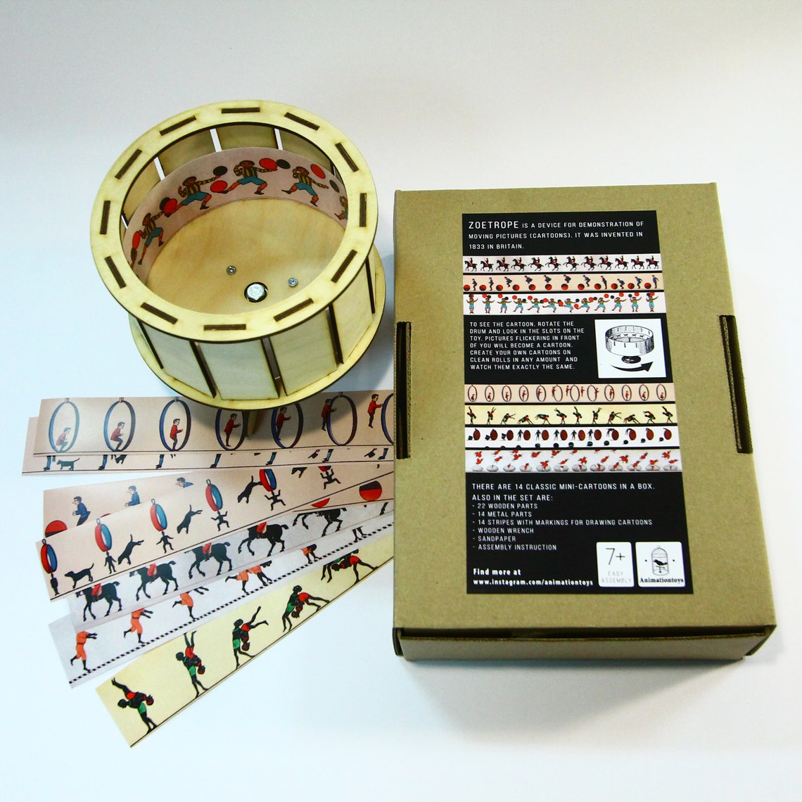 Zoetrope Phenakistoscope Thaumatrope 3 animation toys Etsy