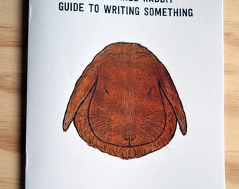 How to write zine, writing tips,  Writing zine, writers present, zine, rabbit zine, writer gift, presents for writers, zine for writers,