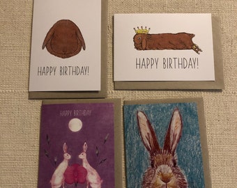 Bunny lovers card set Year of the rabbit bunny card set