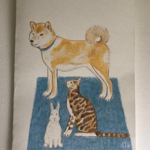 Custom Birthday Card, animal card, custom illustration, made to order card, personalised birthday card