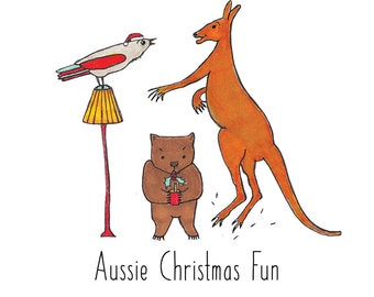 Aussie Christmas card, Australian Christmas card, Funny card