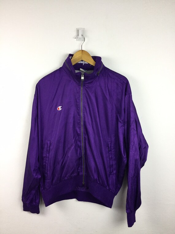 champion purple windbreaker