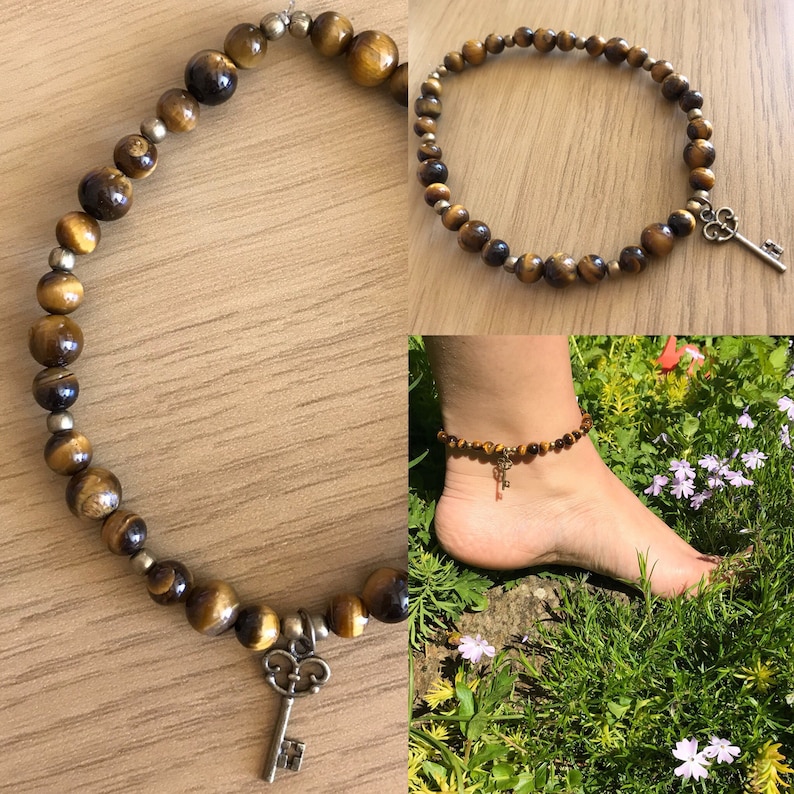 Tiger Eye Grounding and Confidence Anklet