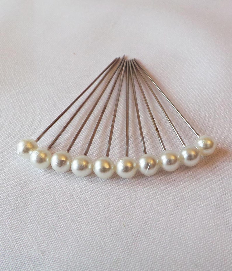 10 Pearl Pins Perfect for Buttonholes Etsy