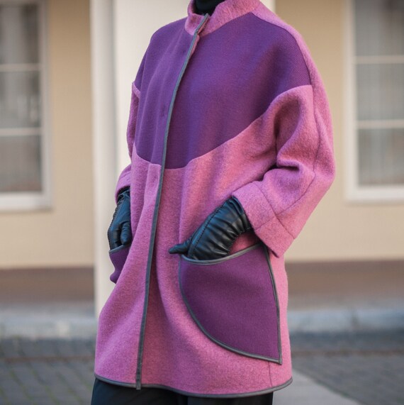 boiled wool cardigan