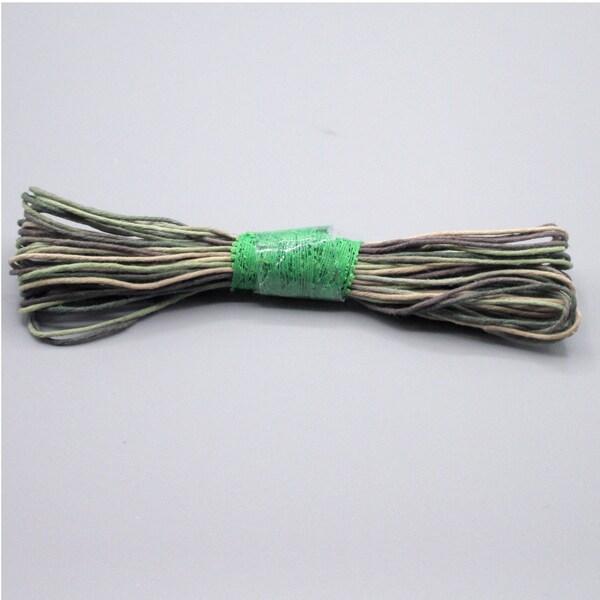 1.5 mm Green-Brown Hemp x 20 yards, Natural Twine, Multi-Colored cord