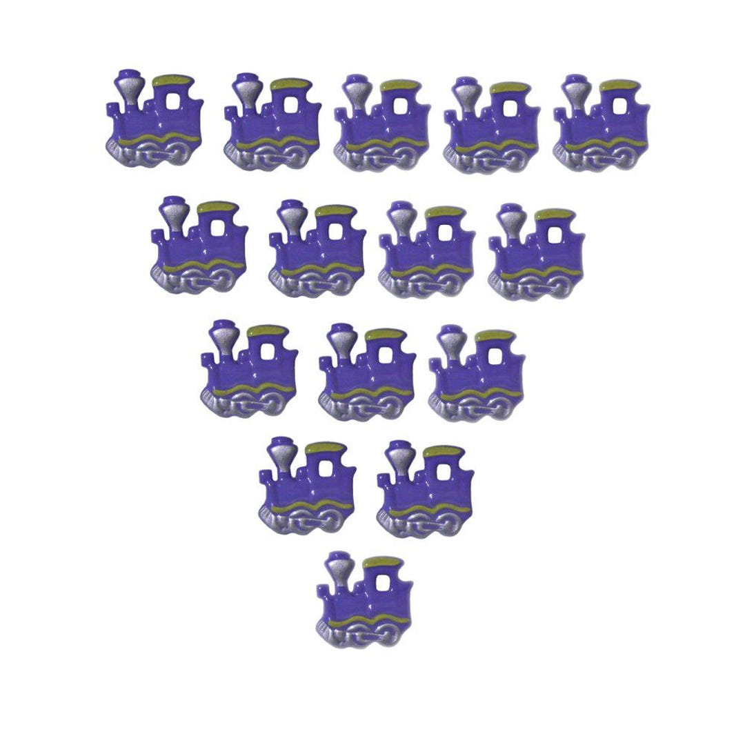 1/2-inch Train Buttons X 15, Novelty Buttons, Purple Buttons - Etsy
