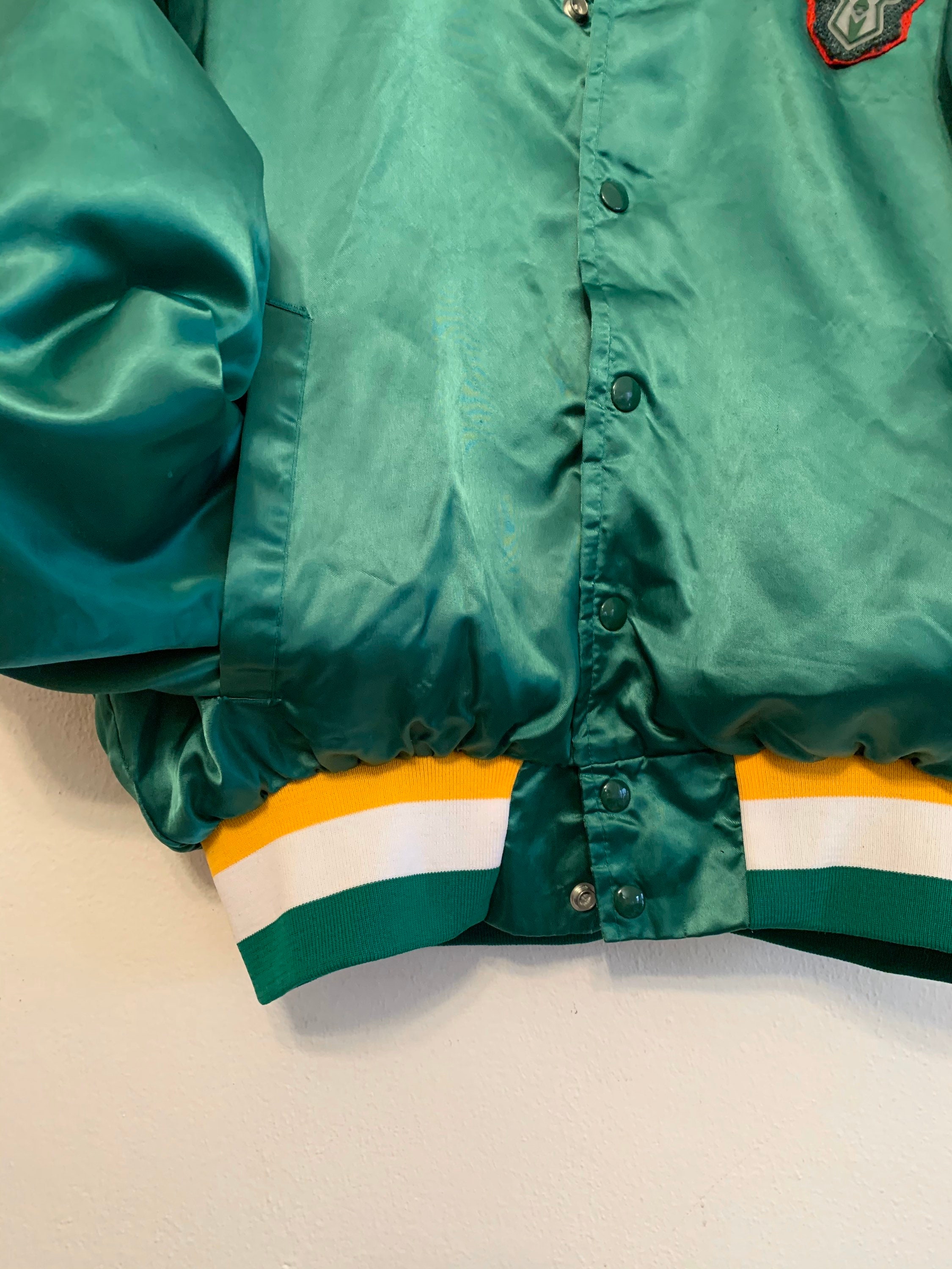 Milwaukee Bucks Upcycled Vintage satin Bomber jacket men's | Etsy