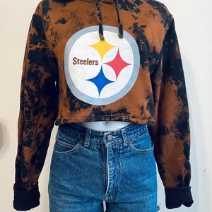 Steelers crop shop top hoodie