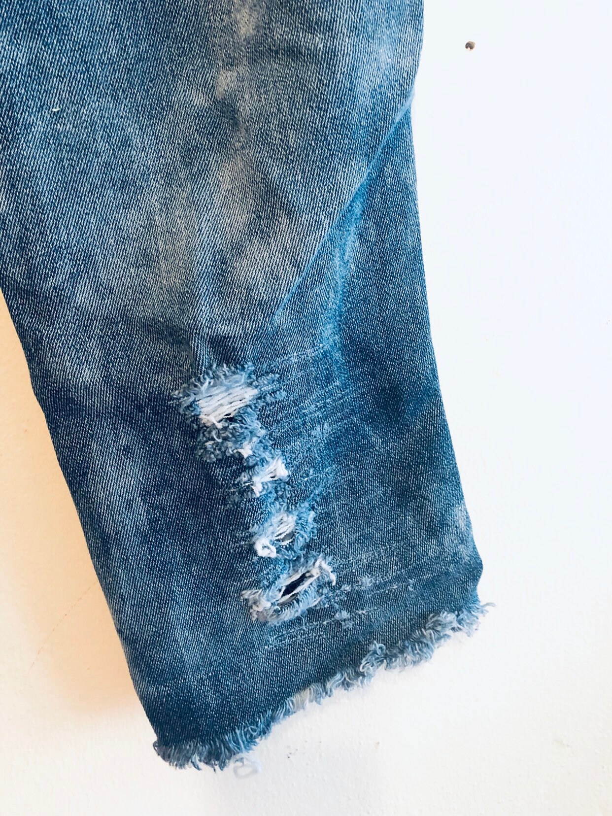 Vintage Lee high waisted patchwork denim jean capris | Etsy