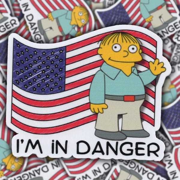 Ralph I'm in Danger Sticker: Funny Meme Waterproof Vinyl Decal