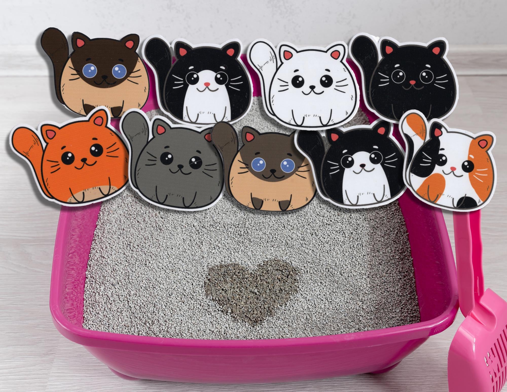 Cute Cartoon Cat Stickers | Waterproof Vinyl Sticker - Etsy